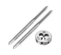 3pcs Tap and Die Set, Metric M3 x 0.5 Thread Taps & Round Die, Tapping Threading Tool Tap & Die Kit for Nut Screw Bolt Thread Repair
