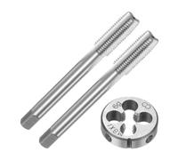 3pcs Tap and Die Set, Metric M8 x 1 Thread Taps & Round Die, Tapping Threading Tool Tap & Die Kit for Nut Screw Bolt Thread Repair