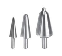 3Pcs Taper Umbrella Drill Bit Set High Speed Steel Cone Hole Cutter Bit Cone Chamfer Cutter for Wood and Thin Iron