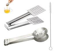 3PCS Tea Bag Squeezer Set, Tea Infuser Tongs with Accessory, Teabag Squeezer Tool for Loose Tea, Tea Strainers for Loose Tea