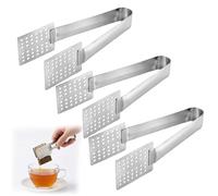 3Pcs Tea Bag Squeezer, Teabag Squeezer Tool, Tea Bag Squeezer Tongs, Effortless Tea Extraction Without Burnt Fingers, Multi-Purpose Gripping For Ice And Sugar Cubes, Elegant Design For Kitchen Decor E