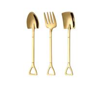 3PCS Tea Spoons Watermelons Shovel Spoon and Fruit Fork Practical Tablewares Set Utensils for Coffee and Dessert Cutting Utensils