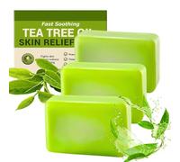 3PCS Tea Tree Oil Soap Bar-Tea Tree Soap with Coconut Oil, Body Soaps for Skin Oil,Soaps for Women&Men,Facial Cleanser and Body Oder,Bo dy Itching,Acne,Athl-ete's Foot