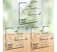 3PCS Teacher Gifts: Acrylic Plaque for Women & Men, Thank You Teacher Gifts for Christmas & Leaving