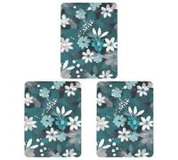 3PCS Teal Grey And Floral Car Air Freshener Hanging Scented Cards Cute lavender Car Fresheners Long Lasting New Cars Scents for Women Men Natural Air Freshener with Lanyard Automotive Freshies
