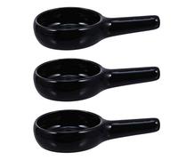 3pcs Tealight Candle Spoon Replacement Wax Warmer Spoon Ceramic Candle Holder for Essential Tealight Candle Holder Fragrance Aromatherapy Diffuser Black