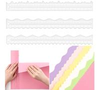 3PCS Tear Rulers Guides,Acrylic Paper Tearing Ruler Deckle Edge Ruler Irregular Edges Ruler for Cutting Paper to Jagged Wavy Line School Office Architect Measuring Engineering Drawing Scrapbooking