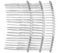 3pcs Teeth Silver Metal Wire Hair Comb for Bridal Wedding Veils