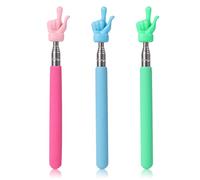 3pcs Telescopic Teachers Pointers, Extendable Pointing Stick Retractable Pointer Whiteboard Pointer Hand Pointer Stick for Teacher Classroom Aids (Pink, Blue, Green)