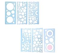 3Pcs Templates Rulers Clear Hollow-Out Drawing Stencils 30＋ Patterns for Kid Adult Beginner for Kids Adults Geometric Ruler Set Architecture for Artists Engineers