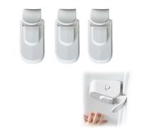 3pcs The Snap-On Door Lock Can't Reach or Defeat - No Tools or Adhesives Required, Proof Door Latch for Interior Doors, No Drill Adhesive Safety Door Catch