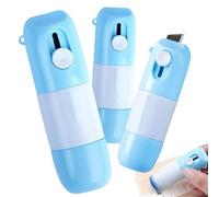 3Pcs Thermal Paper Correction Fluid with Parcel Opener Whiteout Liquid Instant Privacy Protection Portable Correction Fluid with Cutter for Package Labels, Bills, Whiteout Liquid, L