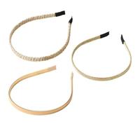 3pcs Thin Metal Headbands for Women Golden Hair Bands
