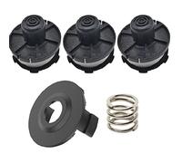3Pcs Thread Line Spools & 1 Spool Cover for Makita DUR141 DUR181RF DUR181Z DUR181 DUR180 String Trimmer Replacement with 1 Spring, Part NO.196146-9 195858-1