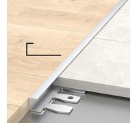 3pcs Threshold Metal Transition Strip - Flat Molding Trim Divider Strip, Flooring Threshold Edge Seal Cover, for Laminate Wood Tile Vinyl(Silver,3-5.0mm)