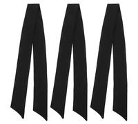 3pcs Tie Headband Black Polyester for Tennis Outdoors Sport Wear