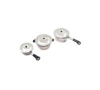 3Pcs Tiny Pan Pot Kitchenware Mini House Crafts Miniature Play Scene 1:12 Model Doll House Accessories Decoration Very Affordable Of Doll House Dolls And AccessoriesDurability