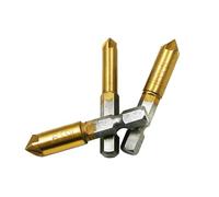 3Pcs Titanium Coated Chamfer Bit Set, 90 Degree Countersink Drill Bit for Wood, 6-9mm Deburring Tool with 1/4" Hex Shank