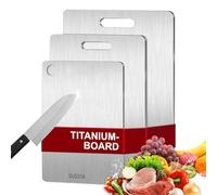 3PCS Titanium Cutting Board,100% Pure Titanium Cutting Boards for Kitchen, 2025 New Double Sided Food-Grade Chopping Board for Cutting Meat Vegetable Fruit