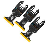 3PCS Titanium Oscillating Multi Tool Blades - Extra-Long Multitool Blade for Cutting Metal, Nails, Screws, Wood and Plastic