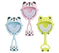 3pcs Toddler Toothbrush, Baby U Shaped Toothbrush, Silicone Training Teething Toys, Food Grade Soft Silicone Brush Head for Babies Toddler Age 2-12