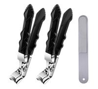 3Pcs Toenail Clippers Anti-Slip Angled Head Nail Clipper Seniors Pedicure Tools (Style 2)