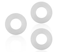3pcs Toilet Flush Valve Seal Ring Compatible with Geberit, Rubber Flush Valves Base Silicone Sealing Washer Toilet Replacement Part Number for 816.418.00.1(White)