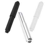 3pcs Toilet Paper Holder Spring Loaded Rod Stainless Steel ABS