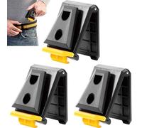 3pcs Tool Belt Clip, Quick-Release Clips Replacement, ABS & Metal Heavy Duty Attachment Applies To Cliptech TOU-CT Toughbuilt Pouch Accessories Electricians Carpenters Use (Yellow,0.8 * 3.2in)