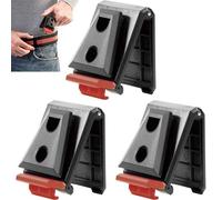 3pcs Tool Belt Clip, Quick-Release Clips Replacement, ABS & Metal Heavy Duty Attachment Applies To Cliptech TOU-CT Toughbuilt Pouch Accessories Electricians Carpenters Use (Red,0.8 * 3.2in)