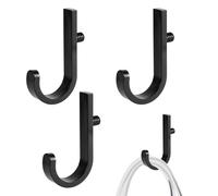 3pcs Tool Hooks for Shed for Suncast, Single Head Design Premium Plastic Tool Hangers Practical Accessories Parts Compatible with Suncast Shed (Black)