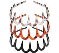 3Pcs Tooth Headband, Plastic Wavy Hair Comb Headband Zig Zag Tooth Hair Comb Headbands for Women Men Girls