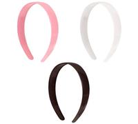 3pcs Toothed Plastic Wide Hair Hoop for Women, Assorted Colors | Simple Stylish Design, Holds Hair Tightly with Nice Elasticity, Not Easy to Break or Deform, Pack of Assorted Random Color