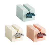 3Pcs Toothpaste Squeezer, Plastic Rolling Tube Toothpaste Squeezer with Handles Bathroom Organizer for Hand Cream Ketchup Cosmetic Tube (3 colors-7cm*4cm*3.8cm/2.76in*1.57in*1.50in)