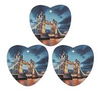 3PCS Tower Bridge in London Car Air Freshener Hanging Scented Cards Cute Black Car Fresheners Long Lasting New Cars Scents for Women Men Natural Air Freshener with Lanyard Automotive Freshies