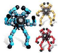 3pcs Transformable Fidget Spinner Toy Age 4+, Hand Finger Spinner Creative Fingertip Mechanical Gyro for Kids Adults, Funny DIY Fingertip Spin Top Toys, All Ages Sensory Fidget Toys