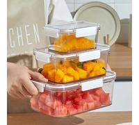 3Pcs Transparent Stackable Bento Lunch Box Set