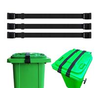 3Pcs Trash Can Lock, Double Claw Adjustable Garbage Can Lock with Elastic Strap, Outdoor Wheelie Bin Supplies for Animals, Squirrels, Dogs, Raccoons Trash Locks for Animals