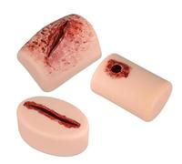3Pcs Trauma Hemostasis Training Model, Silicone Simulation Skin for Bleeding Control Practice in Medical Education