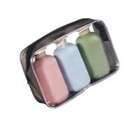 3PCS Travel Size 100/200/300ML Ergonomic Leakproof Squeeze Bottles Refillable Containers For Shampoo Lotion And Cream Portable Travel Accessories