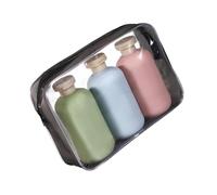 3PCS Travel Size 100/200/300ML Ergonomic Leakproof Squeeze Bottles Refillable Containers For Shampoo Lotion And Cream Portable Travel Accessories