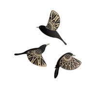 3PCS Tree Bird Hanging Simple Black Flying Bird Wall Decor Indoor Outdoor Wall Decor Handmade Unique Jewelry