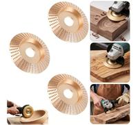 3PCS Tungsten Carbide Cutting Wheel,Wood Grinding Disc Set for Angle Grinder Polishing Pads,Tungsten Carbide Grinding Wheel Wood Carving for Cutting,Sanding Discs,Shaping (3PCS Inclined plane)