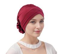 3pcs Turbans for Women Cotton Chemo Turban Hat with Flower Stretch Soft Headwear Beanie Cap Headwrap Headscarf Sleep Caps Cross Hat Hair Loss Cancer Caps Bonnet Alopecia Coverings Cap