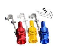3Pcs Turbo Exhaust Whistle, Aluminum Alloy Turbo Sound Exhaust Muffler, XL Size Pipe Whistle Car Roar Maker for Cars Motorbikes (Red+Gold+Blue)