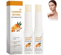 3pcs Turmeric Retinol Eye Cream Stick, Under Eye Cream for Dark Circles, Puffy Eyes & Wrinkles, Anti Aging Firming Eye Treatment, Reduces Fine Lines，Moisturizing Eye Care Stick (A-2PC, ONE SIZE)