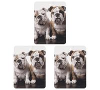 3PCS Two Cute Bulldog Dogs Car Air Freshener Hanging Scented Cards Cute Black Car Fresheners Long Lasting New Cars Scents for Women Men Natural Air Freshener with Lanyard Automotive Fresh