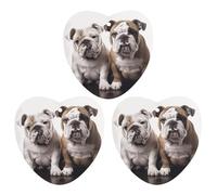 3PCS Two Cute Bulldog Dogs Car Air Freshener Hanging Scented Cards Cute Gray Car Fresheners Long Lasting New Cars Scents for Women Men Natural Air Freshener with Lanyard Automotive Freshi