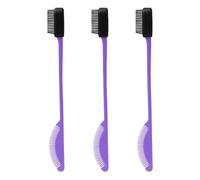 3Pcs Two-in-One Silicone Applicators & Combs Anti-Static Design For Quick Touch-Ups & Flyaway Control Statics Free Styling Edge Brush