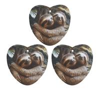 3PCS Two Sloths Hugging Car Air Freshener Hanging Scented Cards Cute Black Car Fresheners Long Lasting New Cars Scents for Women Men Natural Air Freshener with Lanyard Automotive Freshies